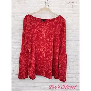 Banana Republic Women's Top Bell Sleeve Psychedelic Abstract Print 70 Vibe Sz M